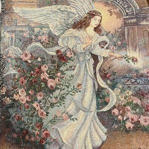 Angel of Love Tapestry Throw by Lena Liu